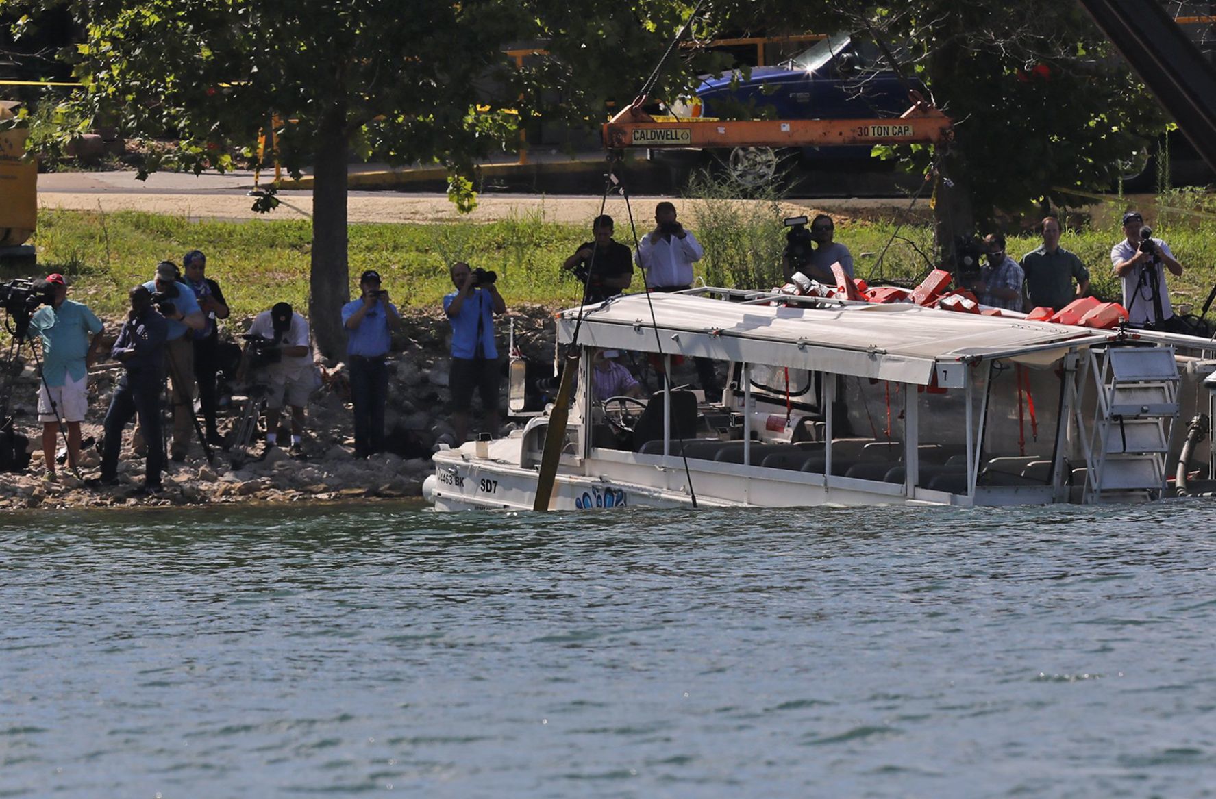 Duck Boat recovered from the bottom of Table Rock Lake